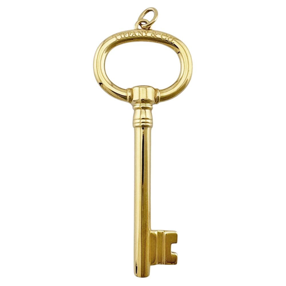 Tiffany & Co Oval Key Pendant 18k Gold