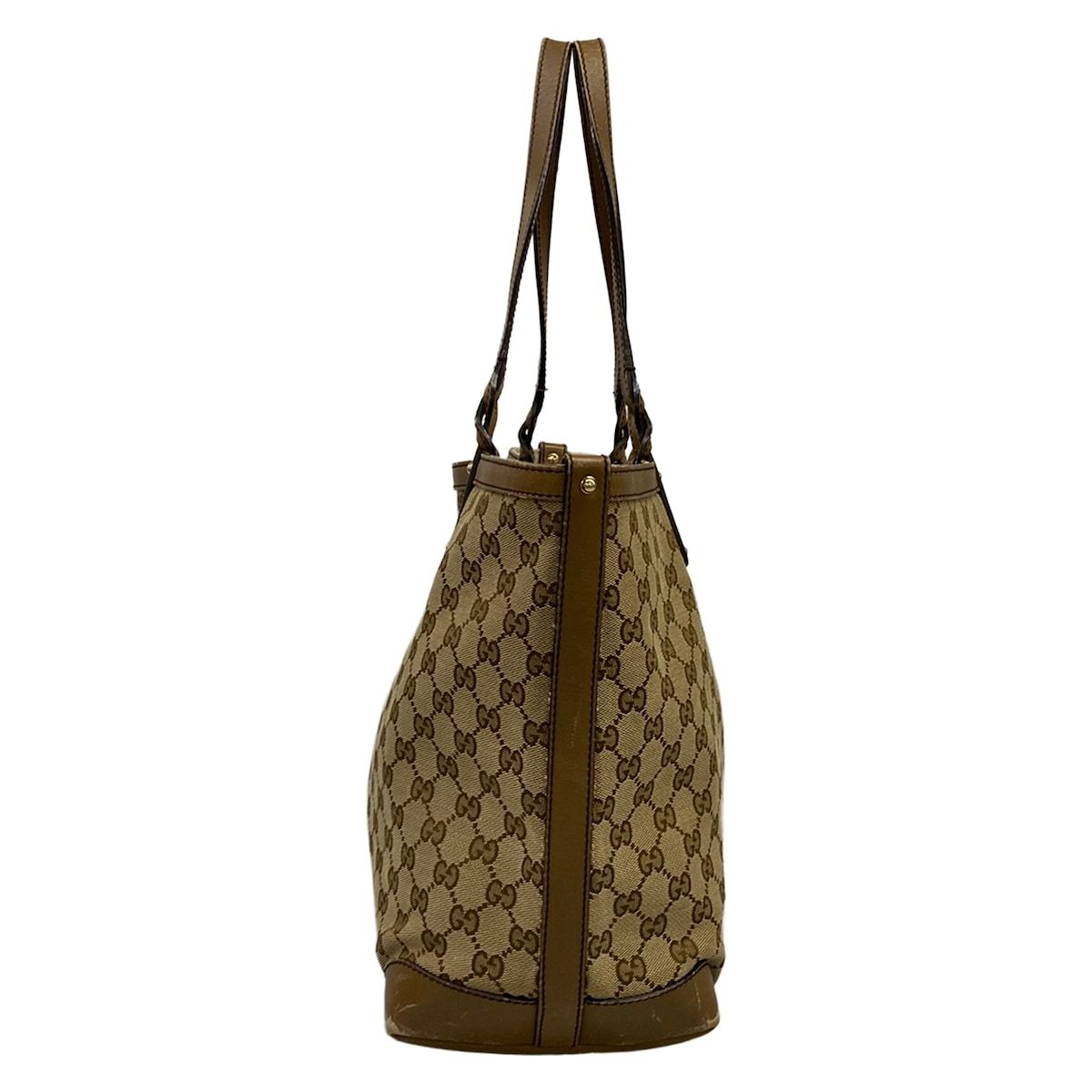 Gucci Tote Craft Beige Dark Brown Leather — view 4