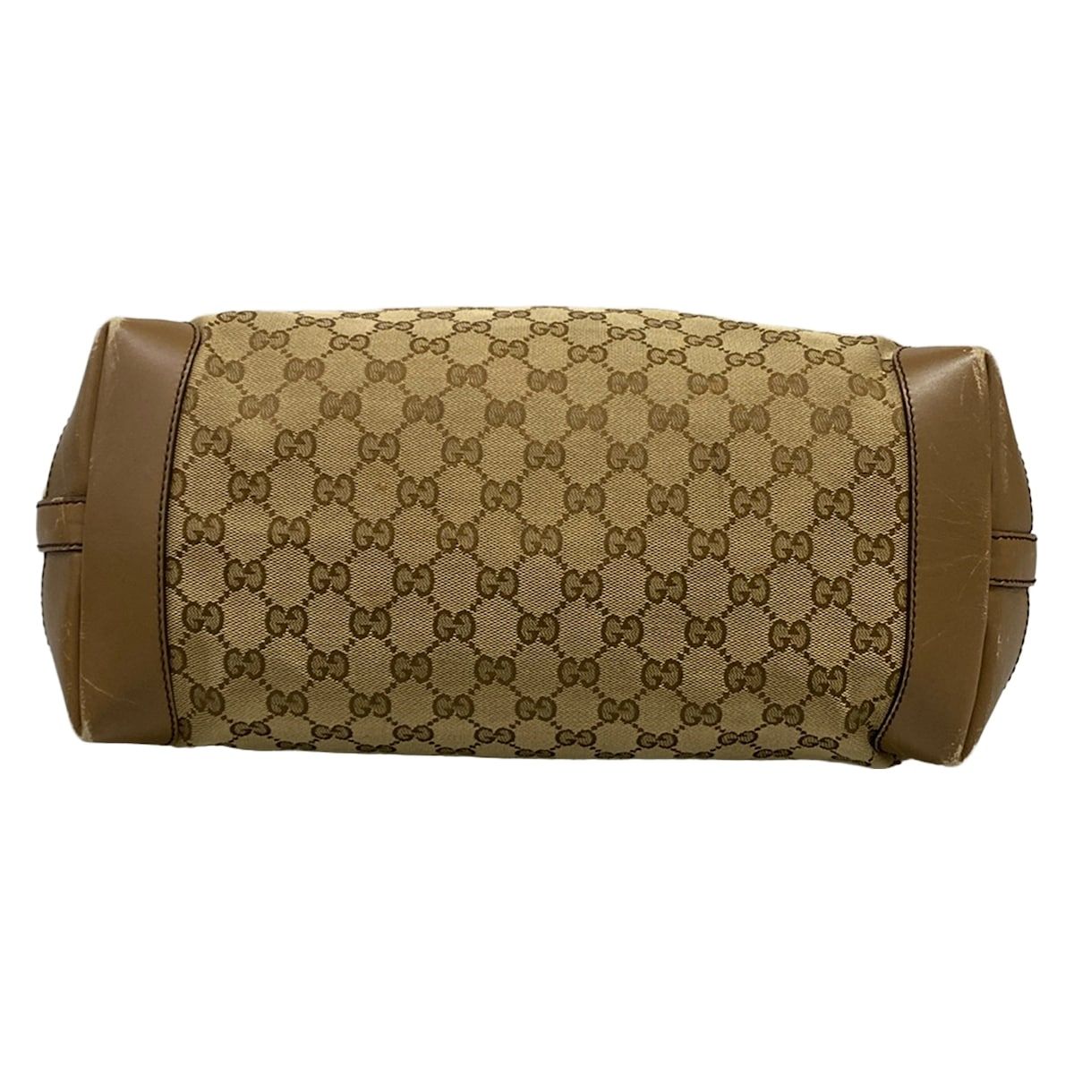 Gucci Tote Craft Beige Dark Brown Leather — view 5