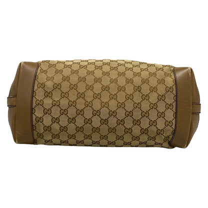 Gucci Tote Craft Beige Dark Brown Leather — view 5