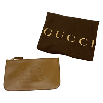 Gucci Tote Craft Beige Dark Brown Leather — view 8