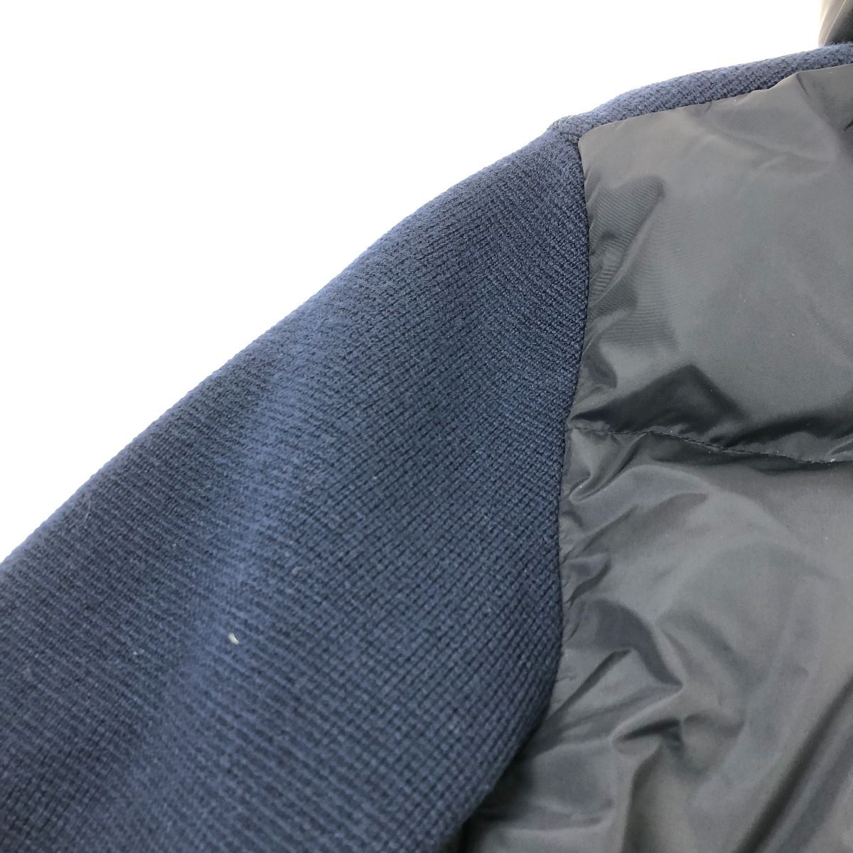 Moncler Jacket Down L Knit Contrast Navy — view 3