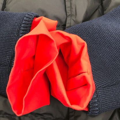 Moncler Jacket Down L Knit Contrast Navy — view 9