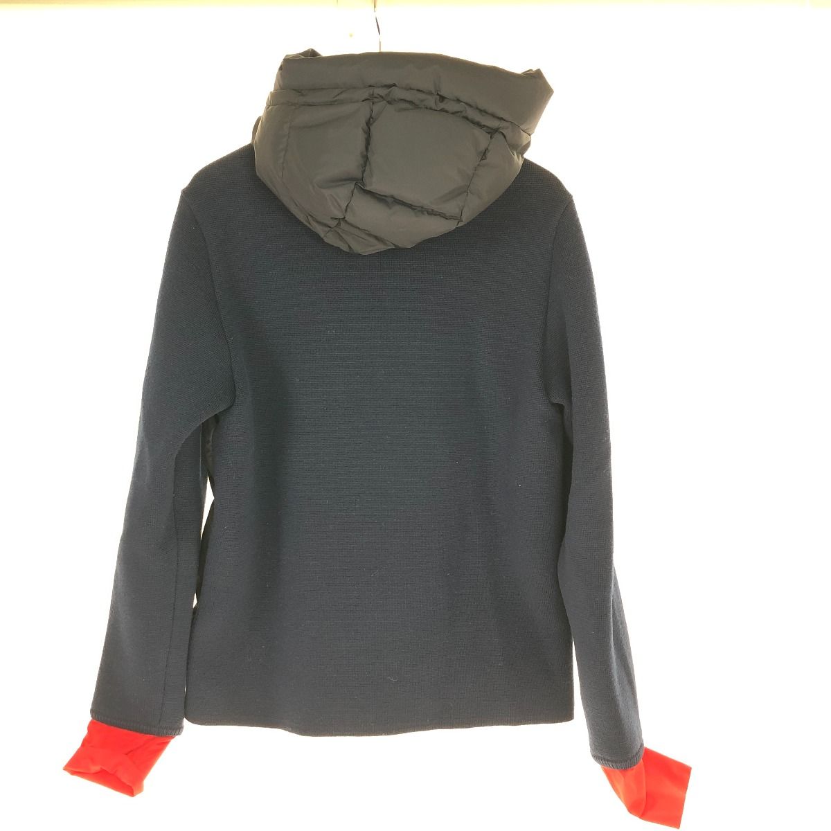 Moncler Jacket Down L Knit Contrast Navy — view 2