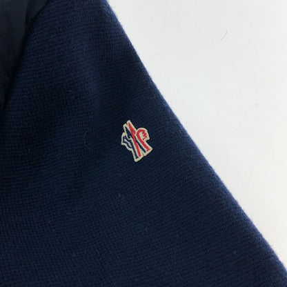Moncler Jacket Down L Knit Contrast Navy — view 4