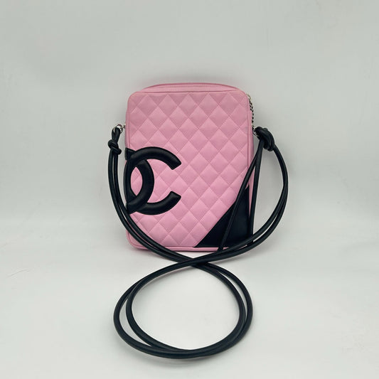 Chanel CC Logo Cambon Shoulder Bag Pink