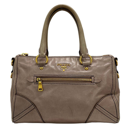 Prada Handbag Beige Leather