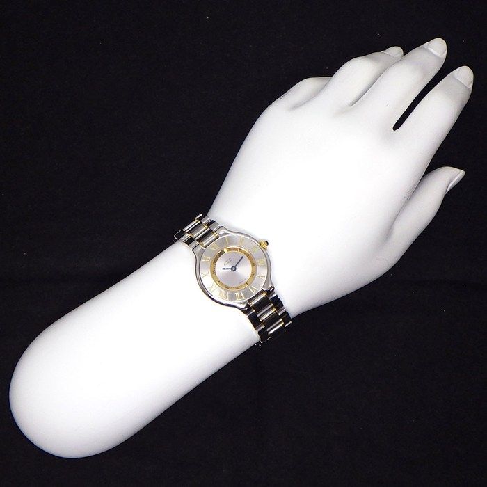 Cartier Watch Vantian Sunray Silver Dial SS — view 9