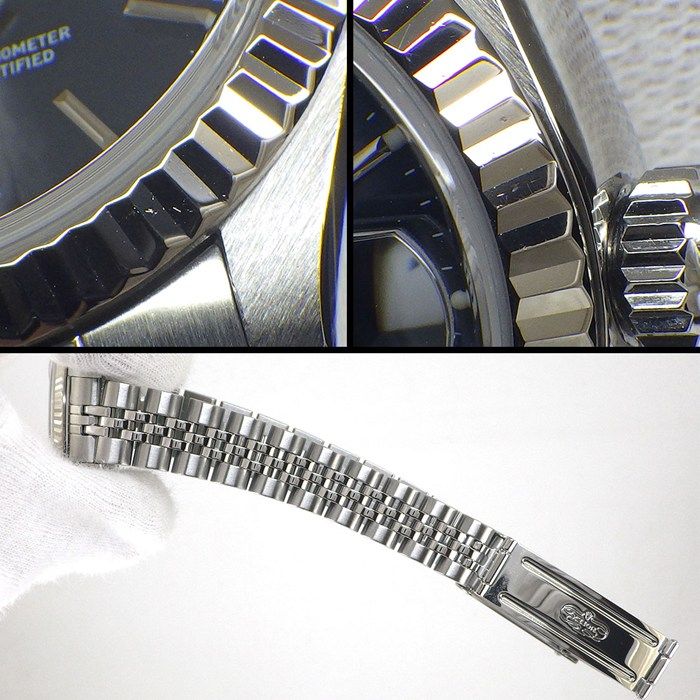 Rolex Watch Datejust P Number Bar Index Sunray Blue Dial Full Ted Bezel Jubilee — view 8