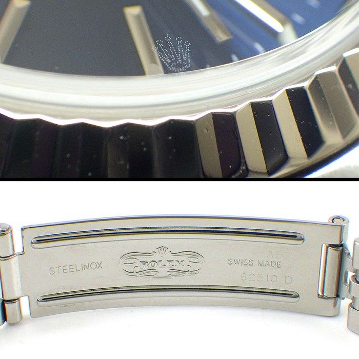 Rolex Watch Datejust P Number Bar Index Sunray Blue Dial Full Ted Bezel Jubilee — view 5
