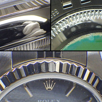 Rolex Watch Datejust P Number Bar Index Sunray Blue Dial Full Ted Bezel Jubilee — view 7