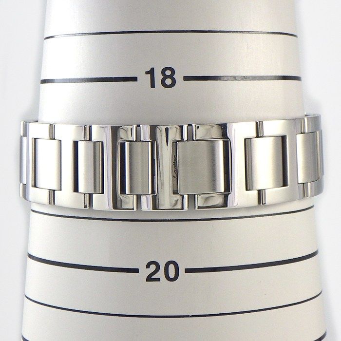 Cartier Watch Baron Blue Guilloche Silver Dial Roman Index SS Automatic Winding — view 8