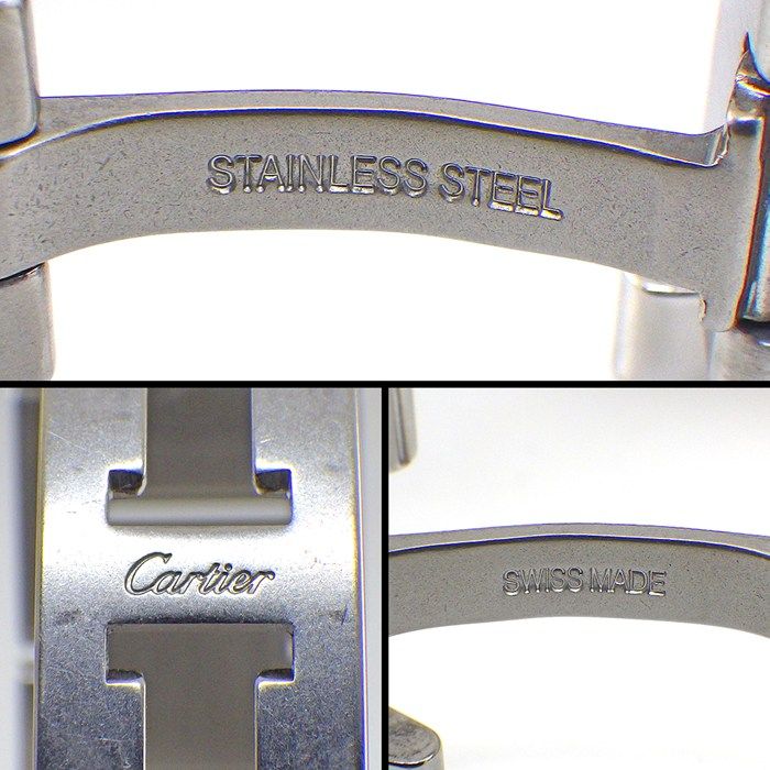 Cartier Watch Baron Blue Guilloche Silver Dial Roman Index SS Automatic Winding — view 5