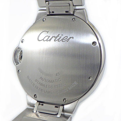 Cartier Watch Baron Blue Guilloche Silver Dial Roman Index SS Automatic Winding — view 4