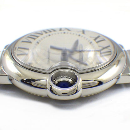 Cartier Watch Baron Blue Guilloche Silver Dial Roman Index SS Automatic Winding — view 2