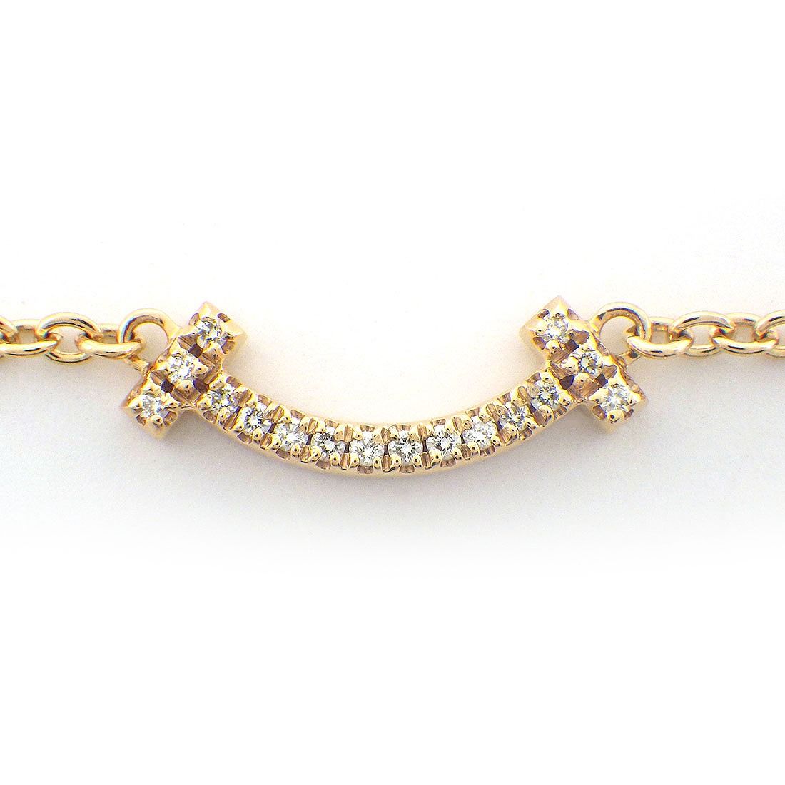 Tiffany & Co Bracelet T Smile Mini Micro Diamond Total 18k Pink Gold — view 2