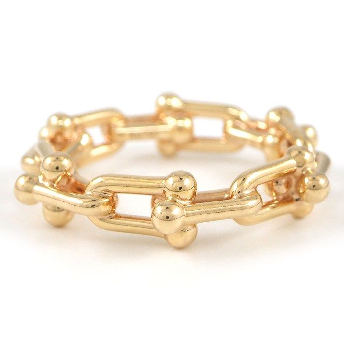 Tiffany & Co Ring Microlink Chain 18k Pink Gold — view 2