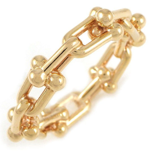 Tiffany & Co Ring Microlink Chain 18k Pink Gold