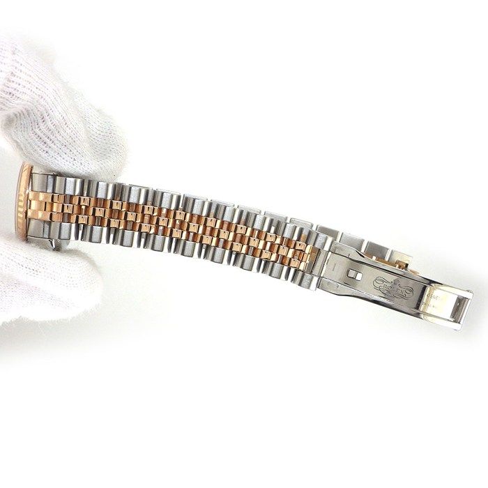 Rolex Watch Datejust Number 10 Points Diamond Index White Dial Date Everose — view 9