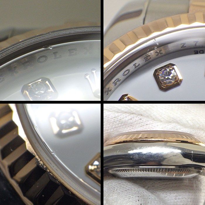 Rolex Watch Datejust Number 10 Points Diamond Index White Dial Date Everose — view 6