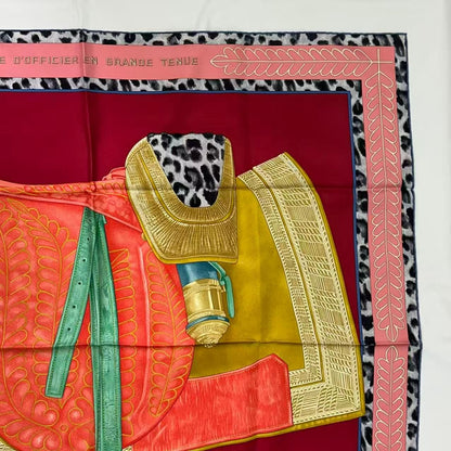 Hermes Carre 90 Silk Scarf Selle D'officier en Grande Tenue Official Saddle — view 5