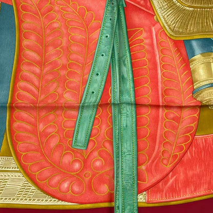 Hermes Carre 90 Silk Scarf Selle D'officier en Grande Tenue Official Saddle — view 7
