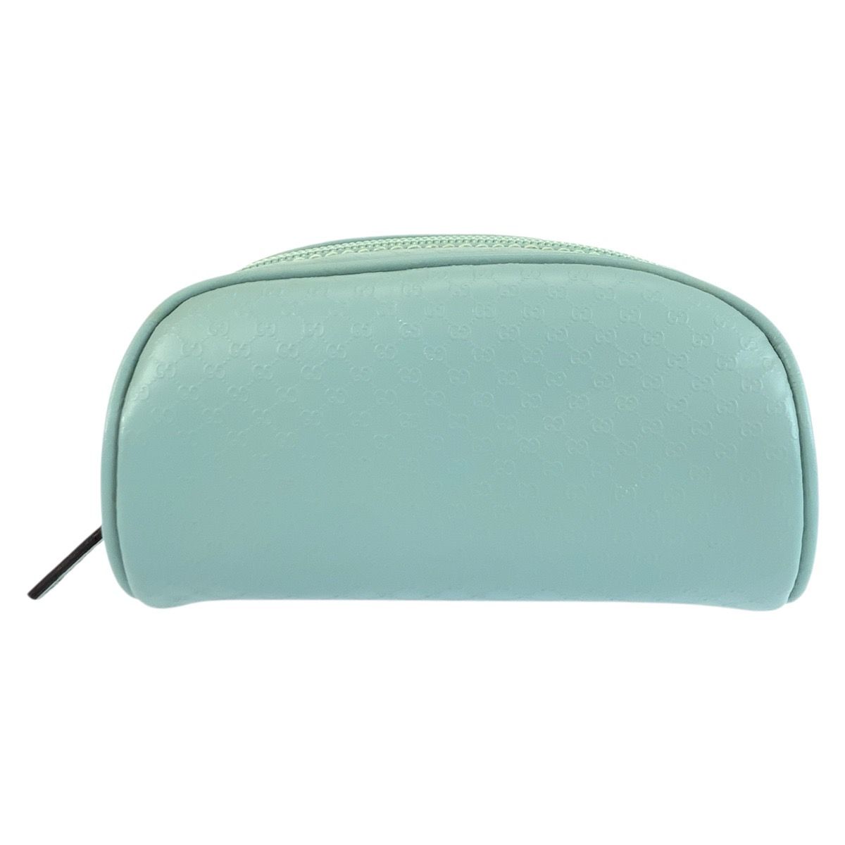 Gucci Guccissima Mint Blue Leather Pouch Makeup