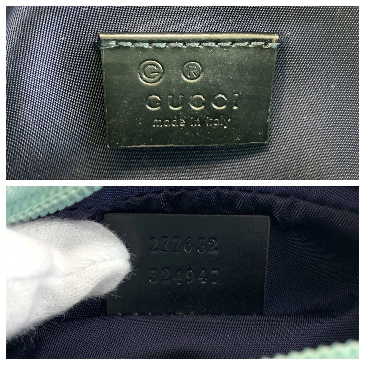Gucci Guccissima Mint Blue Leather Pouch Makeup — view 3