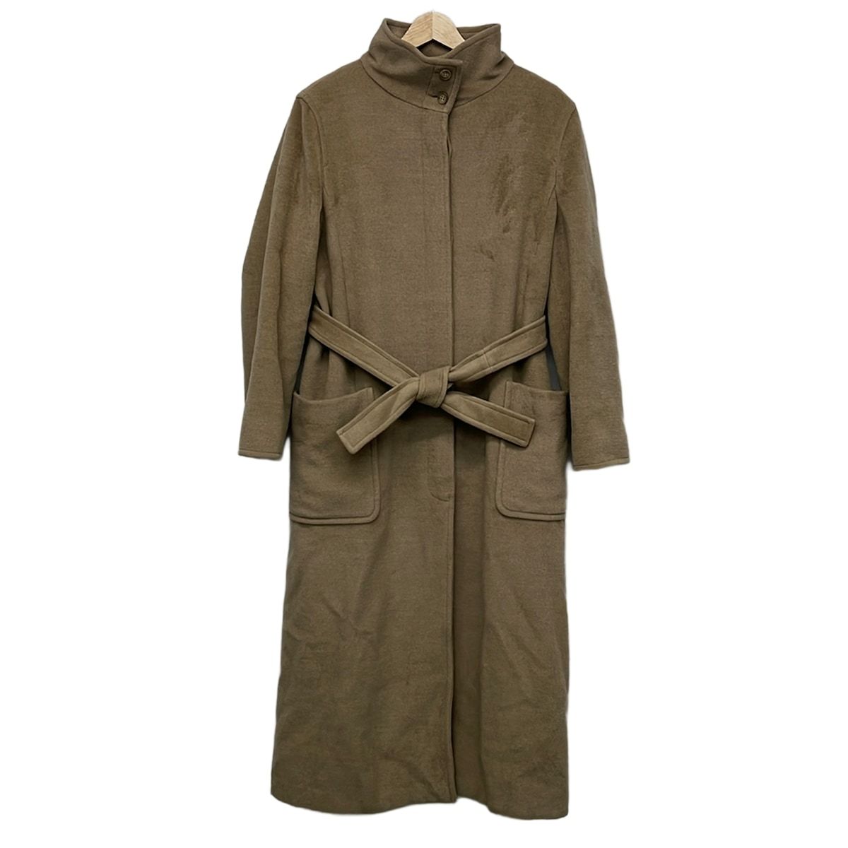 Max Mara Coat 40 M Gray Beige Long Sleeve Long Length Autumn Winter