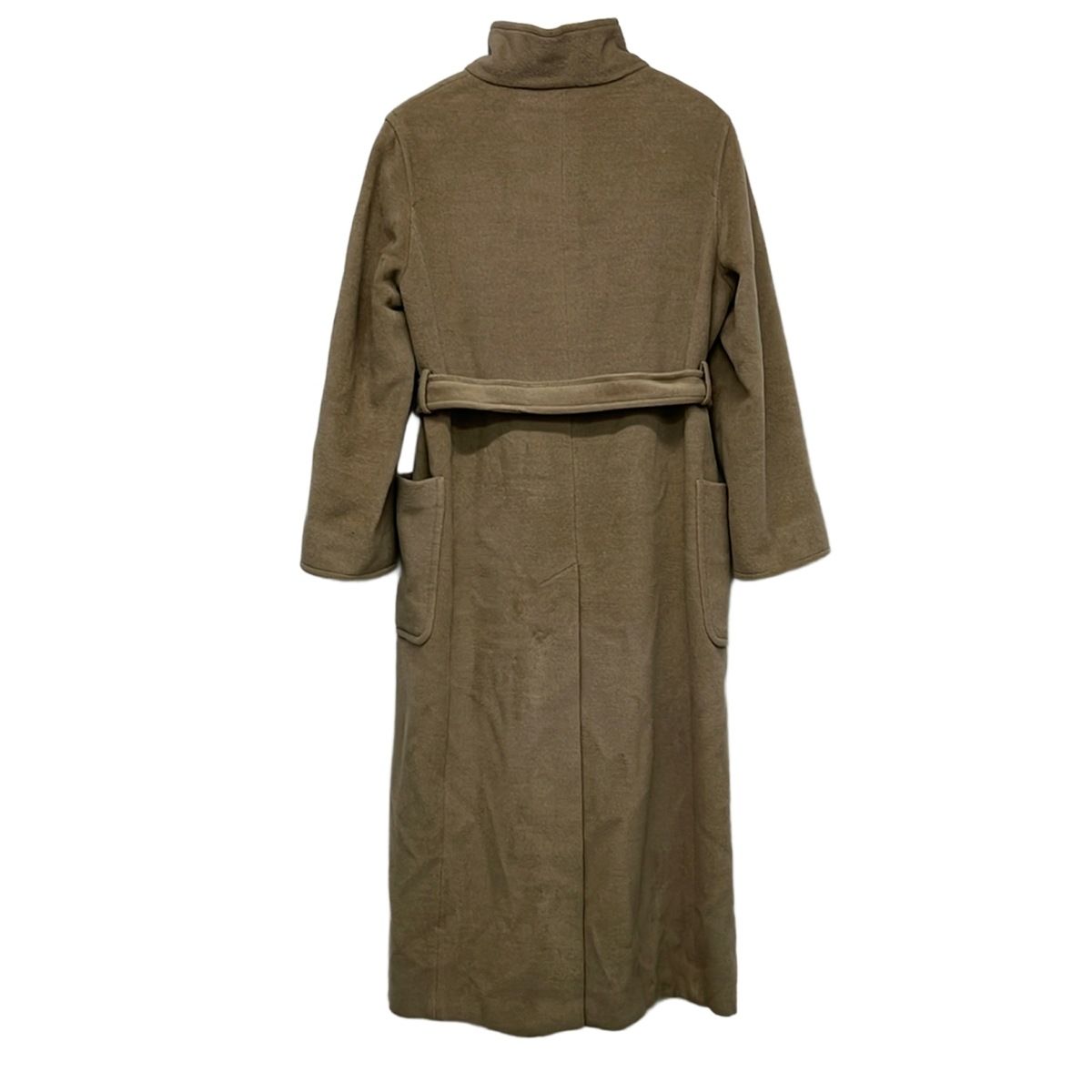 Max Mara Coat 40 M Gray Beige Long Sleeve Long Length Autumn Winter — view 2