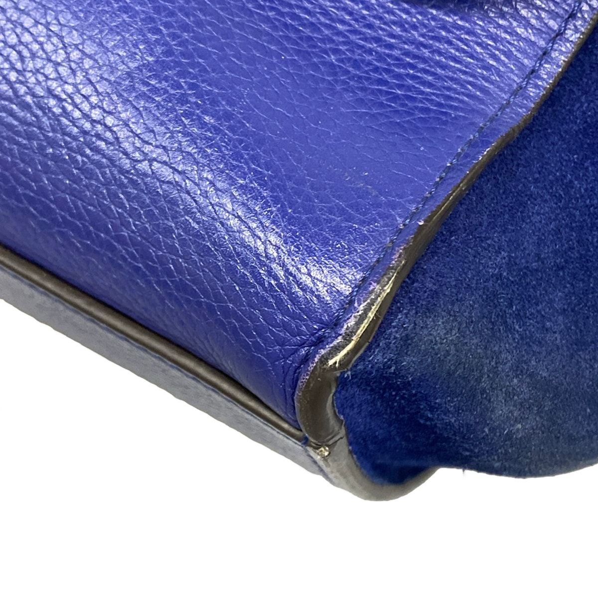 Celine Handbag Blue Leather — view 6