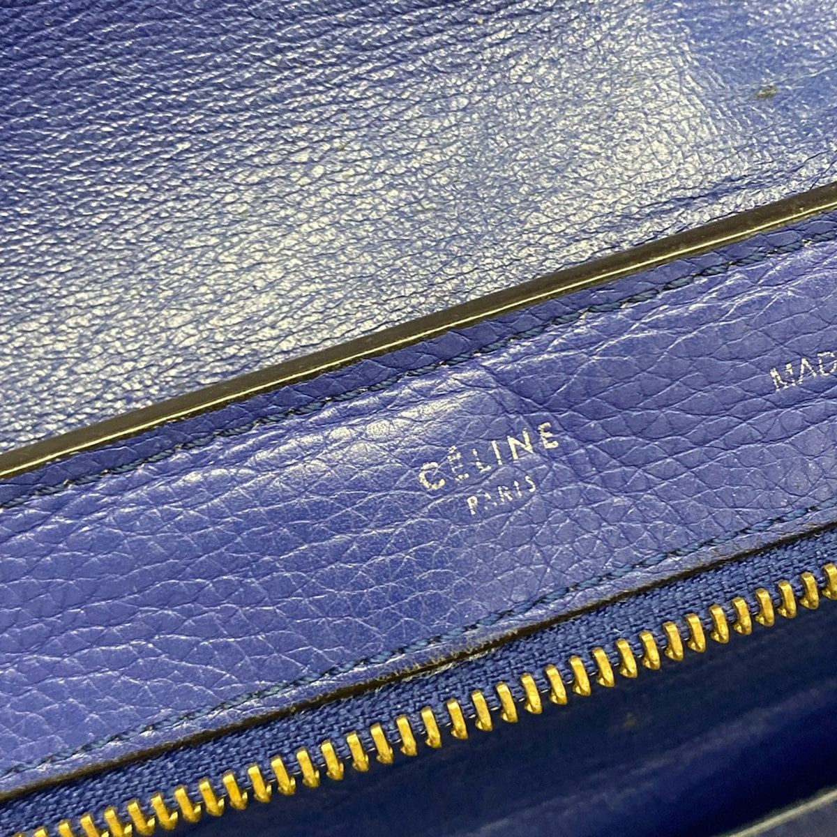 Celine Handbag Blue Leather — view 9
