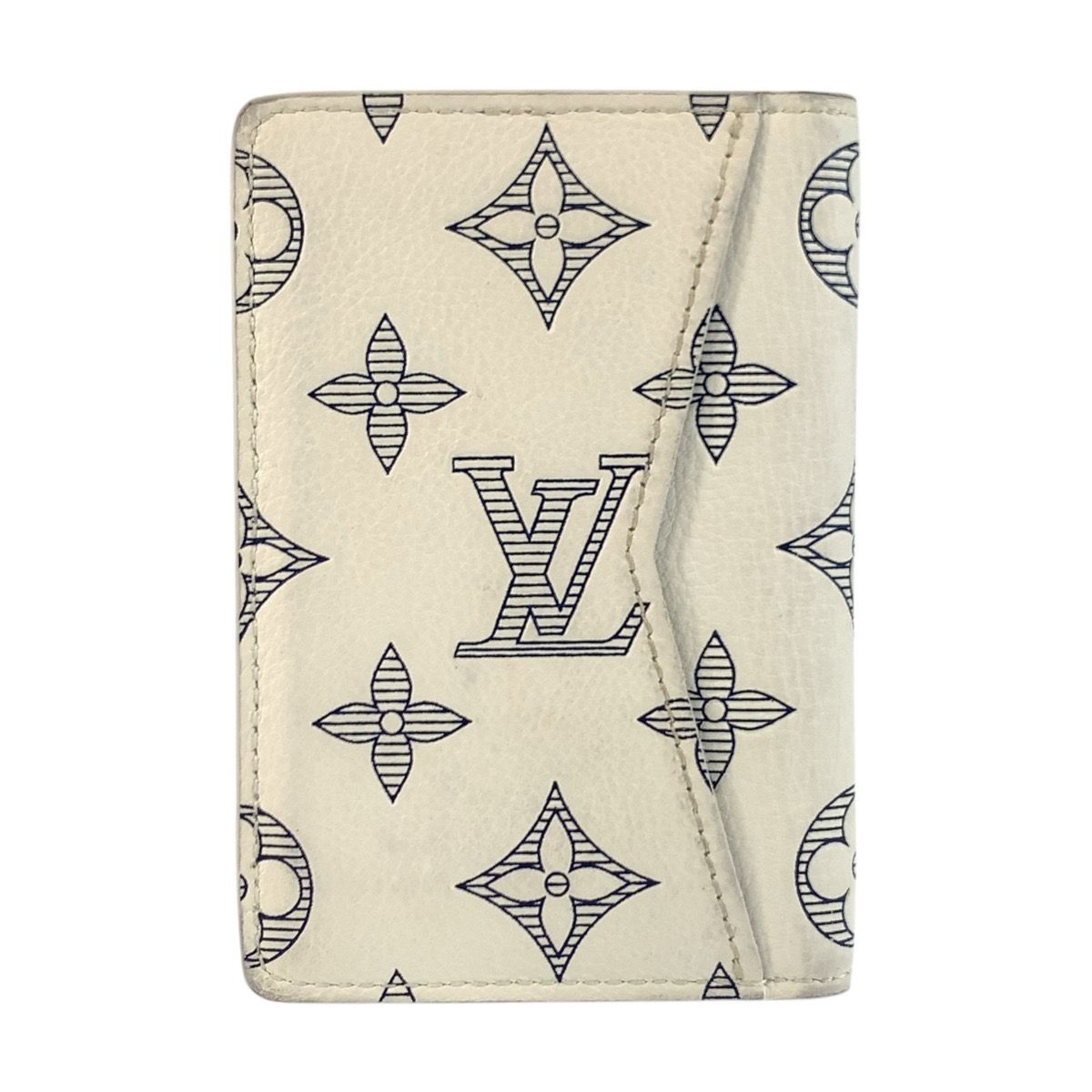 Louis Vuitton Monogram Shadow Organizer de Poche Blanc Card Case Business Holder — view 2