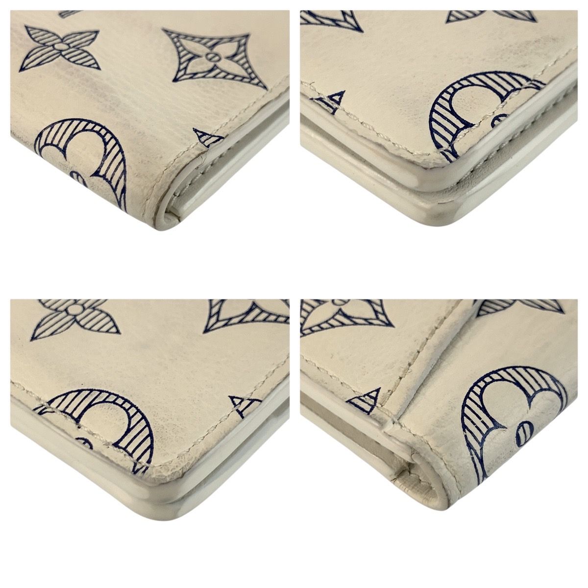 Louis Vuitton Monogram Shadow Organizer de Poche Blanc Card Case Business Holder — view 4