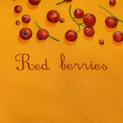 Hermes Carre 90 Silk Scarf Red Berries Yellow — view 9