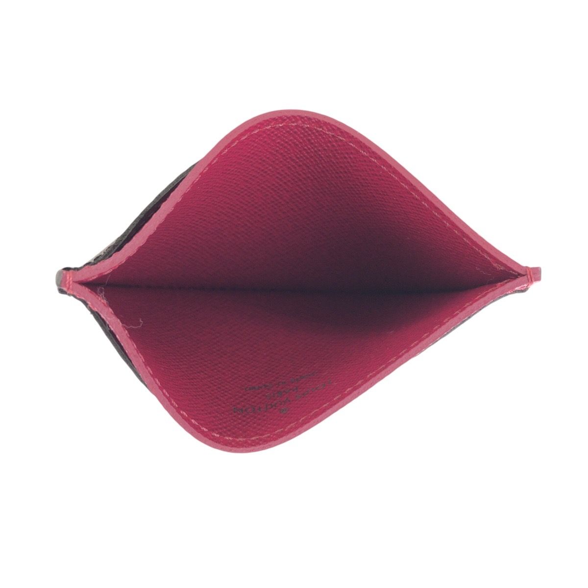 Louis Vuitton Monogram Brown Fuchsia Card Case Business Holder — view 6