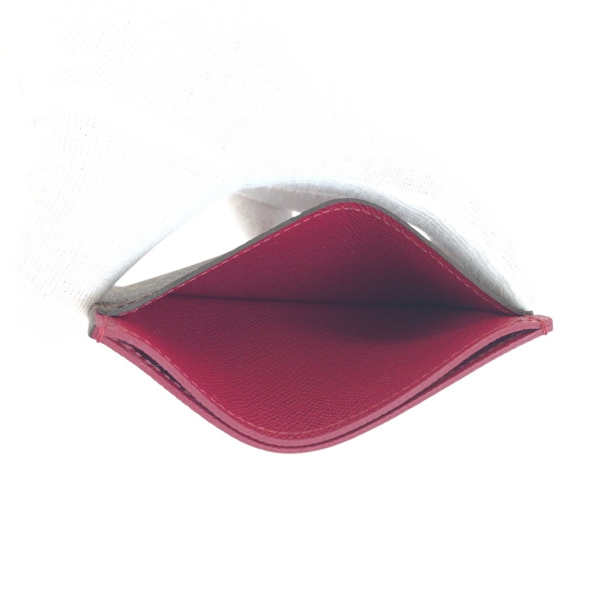 Louis Vuitton Monogram Brown Fuchsia Card Case Business Holder — view 7