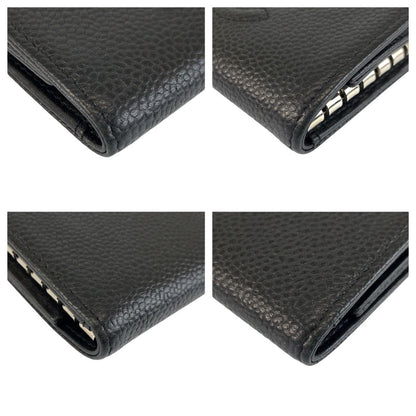 Chanel CC Logo Black Silver Leather Key Case 6 Rows Key Holder — view 6