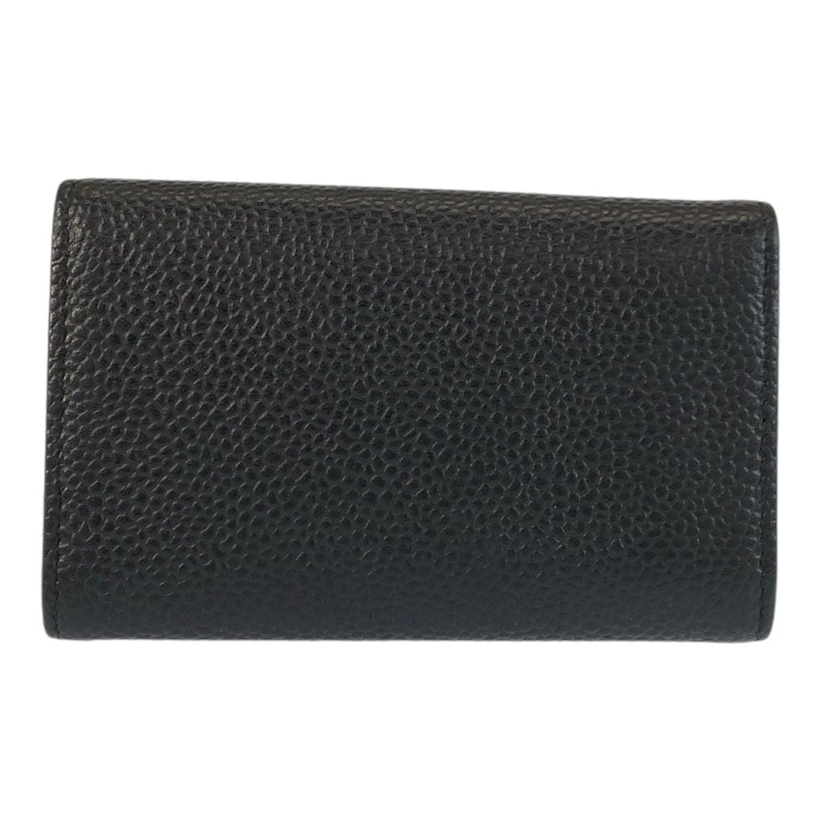 Chanel CC Logo Black Silver Leather Key Case 6 Rows Key Holder — view 2
