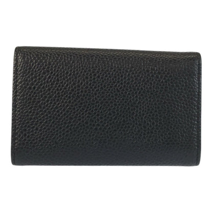 Chanel CC Logo Black Silver Leather Key Case 6 Rows Key Holder — view 2