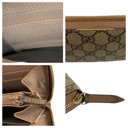 Gucci GG Marmont Beige Gold Supreme Canvas Wallet — view 8