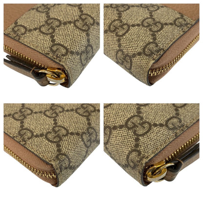 Gucci GG Marmont Beige Gold Supreme Canvas Wallet — view 6