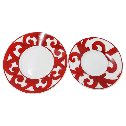 Hermes Tableware Kadalukivir Cup & Saucer Set Ceramics Red White Tea Cup Coffee — view 4