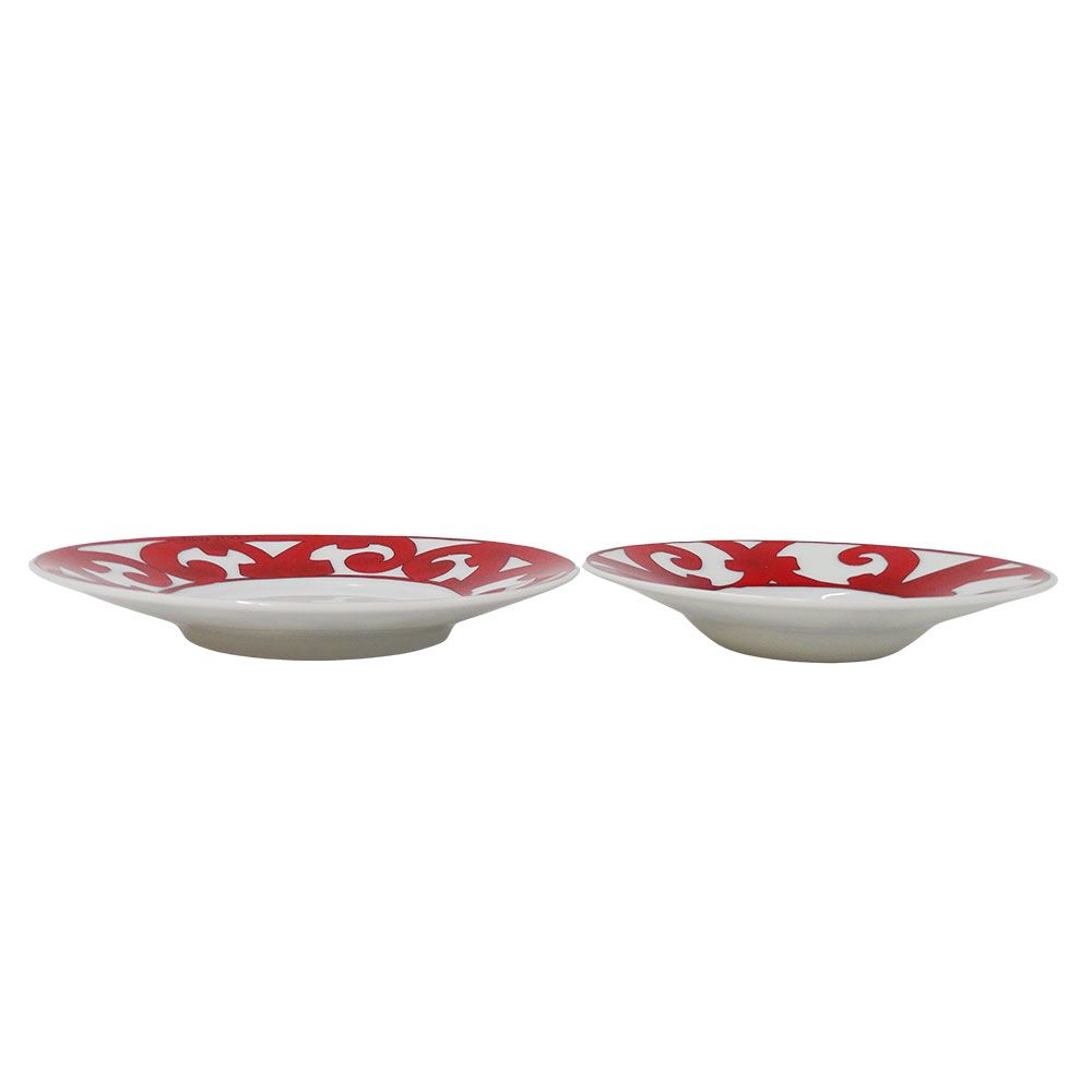 Hermes Tableware Kadalukivir Cup & Saucer Set Ceramics Red White Tea Cup Coffee — view 6
