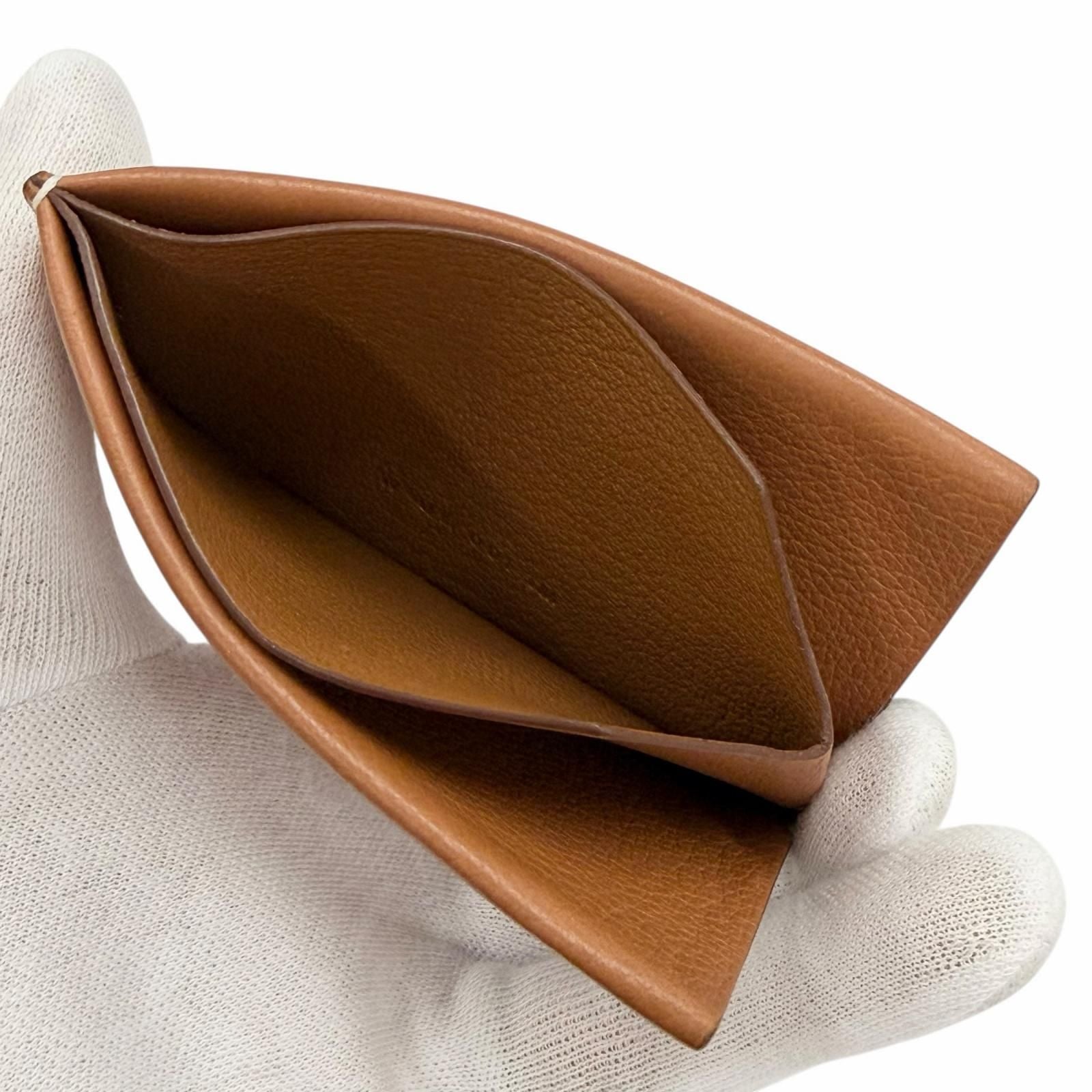 Hermes Series Leather Gold Set Era Case Business Card Holder — view 4