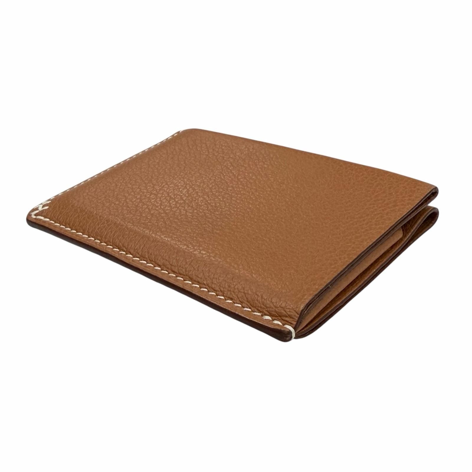 Hermes Series Leather Gold Set Era Case Business Card Holder — view 3