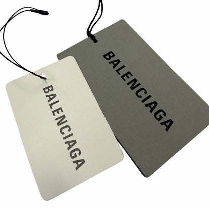 Balenciaga Wool Overall Logo Pattern Large Shawl Scarf Green — view 8