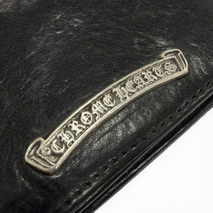 Chrome Hearts Leather 925 3 Pocket Scroll Label Plate Bifold Business Card — view 6