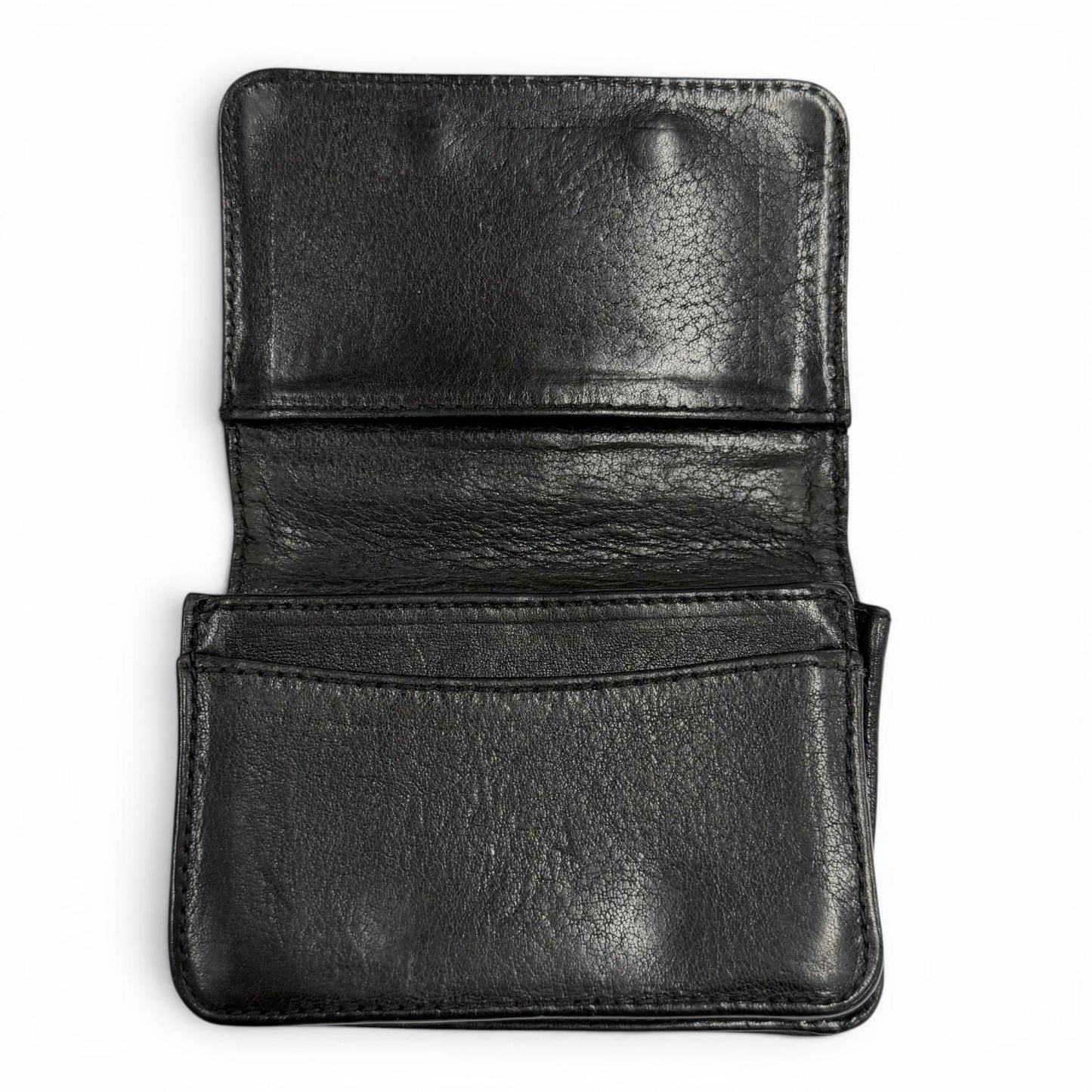 Chrome Hearts Leather 925 3 Pocket Scroll Label Plate Bifold Business Card — view 4