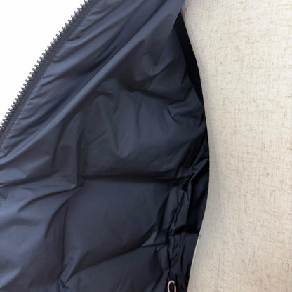 Moncler Glacier Giubbotto Logo Patch Wzip Hooded Down Jacket Puffa Navy — view 5